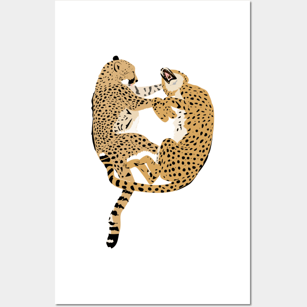 Cheetah Cuddles Wall Art by lou351007